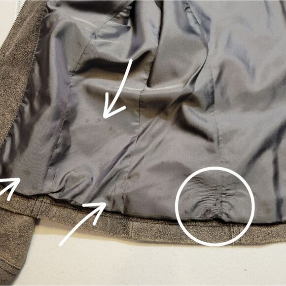 QUE Women's Gray Leather Moto Bikercore Jacket Women's Medium - Picture 15 of 15